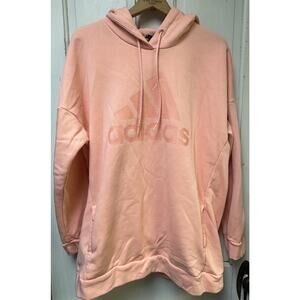 Adidas Peach Hooded Sweatshirt Size XL Cotton Polyester Blend